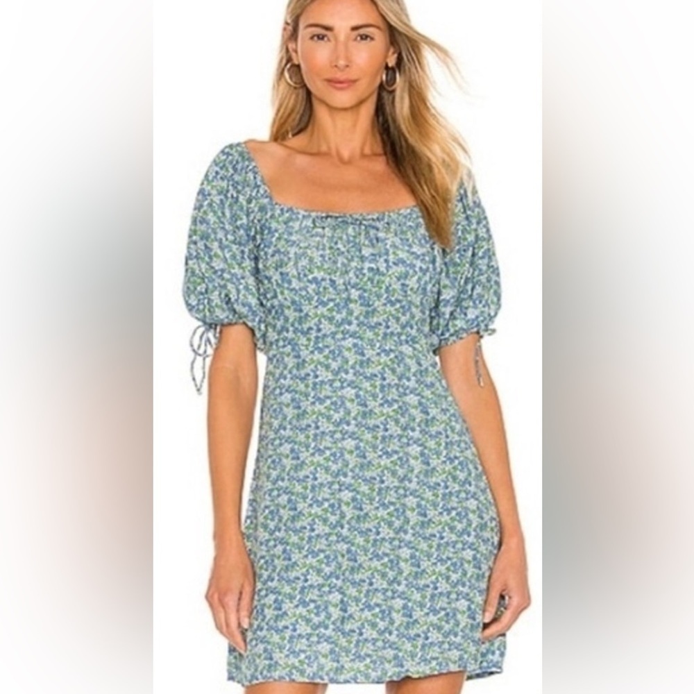 Chic Floral Off-Shoulder Or Puff Sleeve Dress (wear as you wish)​